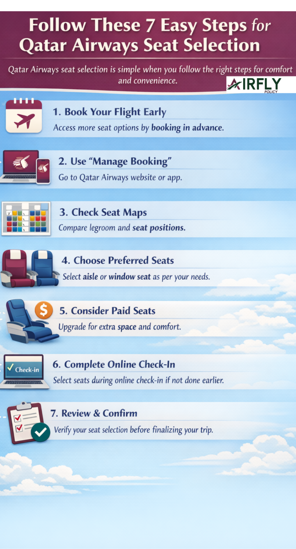 Follow These 7 Easy Steps for Qatar Airways Seat Selection 